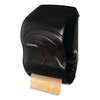 San Jamar 12-15/16" Dispenser, Lever Roll, Black SAN T1190TBK